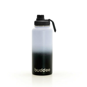 960ml Buddee Bottle WM w/ Spout Lid - Black Fade