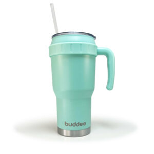 1200ml Buddee Tumbler W/ Sliding Lid & Straw - Mint