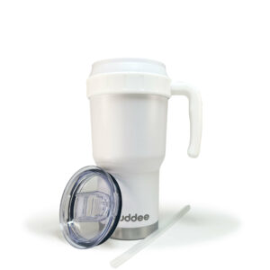 Alternative view of 1200ml Buddee Tumbler W/ Sliding Lid & Straw - White