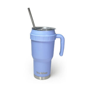 1200ml Buddee Tumbler W/ Sliding Lid & Straw - Light Cobalt Blue