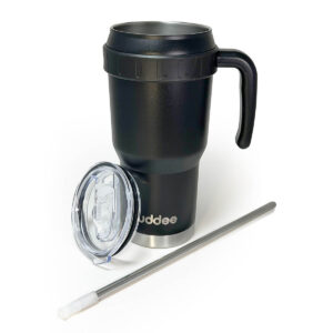Alternative view of 1200ml Buddee Tumbler W/ Sliding Lid & Straw - Black