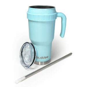Alternative view of 1200ml Buddee Tumbler W/ Sliding Lid & Straw - Powder Blue