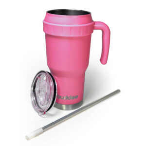 Alternative view of 1200ml Buddee Tumbler W/ Sliding Lid & Straw - Hot Pink