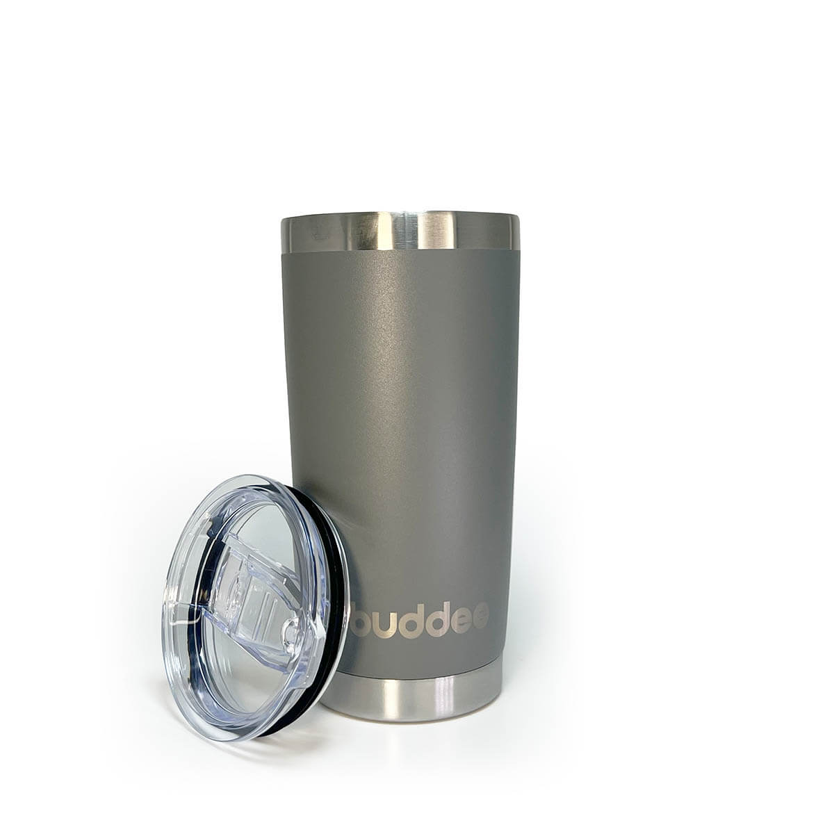 590ml Buddee Sliding Lid Tumbler - Grey - Image 3